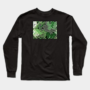 Aromantic Pride Abstract Rounded Circuits Long Sleeve T-Shirt